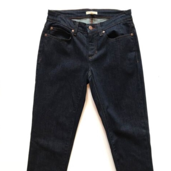 Eileen Fisher Skinny Ankle Stretch Jeans Denim Womens 0 Blue Dark Wash Organic - Picture 2 of 10